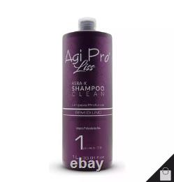 Agi Pro Liss Kera-X Agimax Semi di Lino Hair Straightening Agi Max Kit 1L 34oz