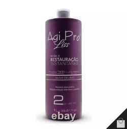 Agi Pro Liss Kera-X Agimax Semi di Lino Hair Straightening Agi Max Kit 1L 34oz