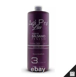 Agi Pro Liss Kera-X Agimax Semi di Lino Hair Straightening Agi Max Kit 1L 34oz