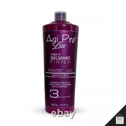 Agi Pro Liss Kera-X Straightening Agimax Semi di Lino Hair Straightening Kit 1L