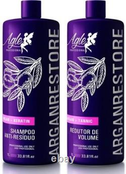 Agle Argan Restore Brazilian Keratin Progressive Brush 2L Formaldehyde-Free Ha