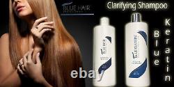 BLUE HAIR PROFESSIONAL Clarifying Shampoo 16 OZ & Blue Keratin Treatment 32 OZ