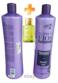 BRAZILIAN KERATIN CADIVEU PLASTICA DOS FIOS HAIR STRAIGHTENING STEP 2 +MASK 500g