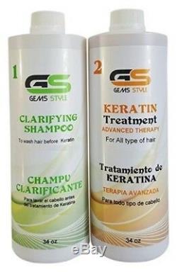 BRAZILIAN KERATIN treatment Gems Style FORMALDEHYDE FREE All hair types. 34 oz