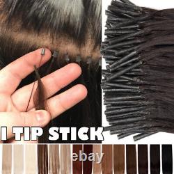Balayage I Tip Hair Keratin Stick Glue Human Remy Hair Extensions Straight 100g