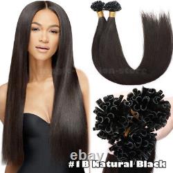 Balayage Straight Pre Bonded Keratin Nail U Tip Remy Human Hair Extensions Long