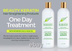 Beauty Keratin Hair Straightening One-Day Treatment 2-Piece Set