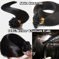 Best 10A Grade Pre Bonded Keratin Fusion Nail U Tip Remy Human Hair Extension US