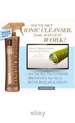 Brazilian Blowout Original Straightening SOLUTION, Ionic BONDING Spray, CLEANSER