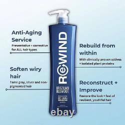 Brazilian Blowout Rewind Anti Aging Reparative Salon Treatment 34 oz FREE SHIP
