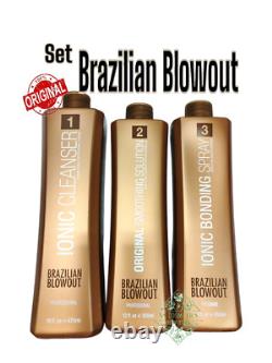 Brazilian Blowout Step 1(16oz) Step 2(12oz)&Step 3(12oz) SET BRAZILIAN NEW
