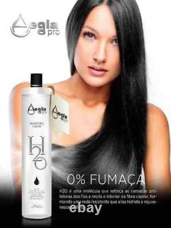 Brazilian H2o No Smoke Treatment Gel Hair Progressive Brush 300ml Aegla Pro