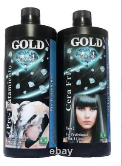 Brazilian Hair treatment + Shampoo Cirugia Capilar Kerafruit Gold Diamend 32o