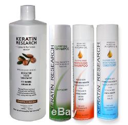 Brazilian Keratin Blowout Straightening Smoothing Hair Treatment 4 Bottles Kit