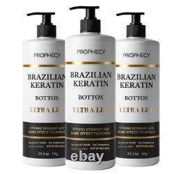 Brazilian Keratin Bottox Ultra Lis Streightner Smoothing Shine Prophecy 3Pack