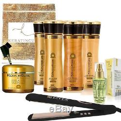 Brazilian Keratin Cure Gold Honey Bio 0% Complex Hair Treatment 9 Piece Kit 5 oz