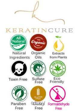 Brazilian Keratin Cure Gold Honey Bio Protein Professional Hair Treatment Kit 5p