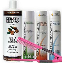 Brazilian Keratin Hair Complex Treatment Straightening XLarge kit Free Easy comb
