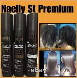 Brazilian Keratin Hair Streigh Blowout Protein Amazom Premium ST 3x1000ml Naelly