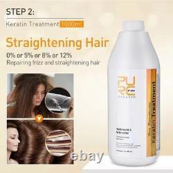 Brazilian Keratin Hair Treatment Purifying Shampoo Leave-In Hair Mask Set Salon