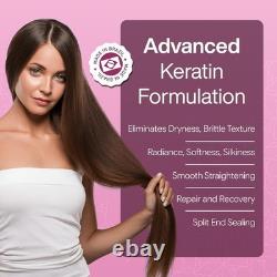 Brazilian Keratin Hair Treatment Straightening Smooths, Softens, Moisturizers