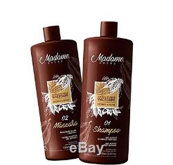 Brazilian Keratin Madame Cacau Hair Straightening Kit 1000ml 34oz