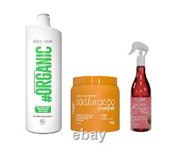 Brazilian Keratin Straightening Treatment & Apple Vinegar Hair Spray & Hair Mask