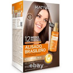 Brazilian Keratin Straightening Treatment at Home with Hyaluronic Acid And