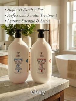 Brazilian Keratin Sulfate-Free Shampoo 1000ml and Conditioner 1000ml
