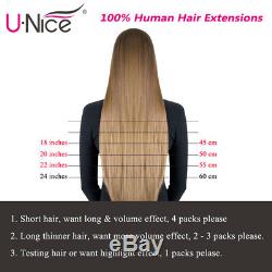 Brazilian Straight Fusion I Tip Stick Keratin Pre Bonded Human Hair Extension US