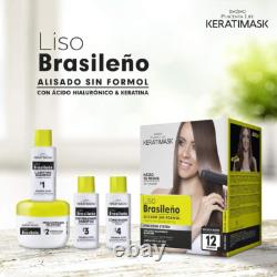 Brazilian Straightening Kit with Keratin and Hyaluronic Acid, Free of Formol An