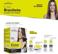 Brazilian Straightening Kit with Keratin and Hyaluronic Acid, Free of Formol An