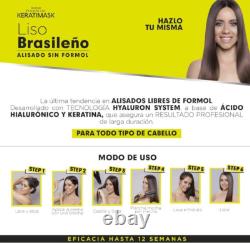 Brazilian Straightening Kit with Keratin and Hyaluronic Acid, Free of Formol An