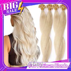 Brazilian Thick 8A Nail U Tip Remy Human Hair Extensions Pre Bonded Keratin 0.5G
