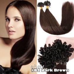 CLEARANCE Human Hair Extensions Pre Bonded U-Tip Nail Keratin Remy Hair Thick 1G