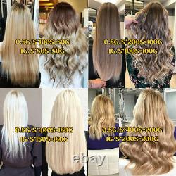 CLEARANCE Pre Bonded Keratin Nail U Tip Real Human Remy Hair Extension Blonde US