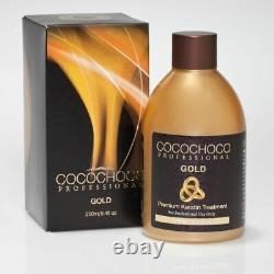 COCOCHOCO GOLD + ORIGINAL Keratin 2x250ml + SULPHATE FREE SHAMPOO 400ml Salon