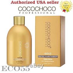 COCOCHOCO Gold Keratin Hair Straightening Treatment 8.4oz / 250ml, 2 Bottles