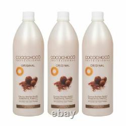 COCOCHOCO Original Brazilian Keratin hair Smoothing Restoration treatment 3 Pack