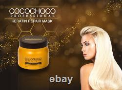 COCOCHOCO Pro GOLD Brazilian Keratin Hair Treatment 250ml + REPAIR Mask 500ml