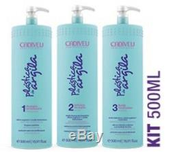 Cadiveu Brazilian Keratin Plástica Argila 3x500ml Hair Treatment Acid Hyaluronic