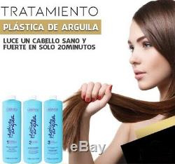 Cadiveu Brazilian Keratin Plástica Argila 3x500ml Hair Treatment Acid Hyaluronic