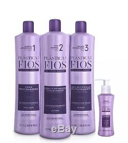 Cadiveu Brazilian Keratin Plastica Dos Fios Treatment Hair Straightening 4 Pcs