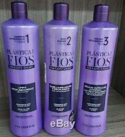 Cadiveu Brazilian Keratin Plastica Dos Fios Treatment Hair Straightening 4 Pcs