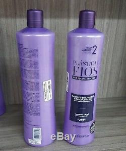 Cadiveu Brazilian Keratin Plastica Dos Fios Treatment Hair Straightening 4 Pcs