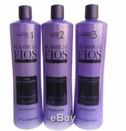 Cadiveu Brazilian Keratin Plastica Dos Fios Treatment Hair Straightening 4 Pcs