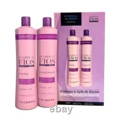 Cadiveu Plastica dos Fios 3 Kits Shampoo Conditioner 6x1L Brazilian Hair Care