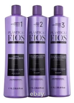 Cadiveu Plastica dos Fios Straightener Brazilian Keratin Hair Treatment 3x 1L