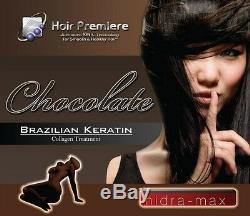 Chocolate Brazilian Keratin Collagen 16oz 1hr Hair Premiere Hidra Max Treatment