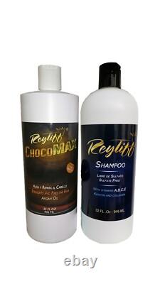 Chocolate Keratin Reyliff ChocoMax 32oz + Sulfate Free Shampoo 32oz Kit